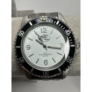 Bass Pro Shops Mens Watch New Battery 40MM‎ 8.25" Silver Tone L39